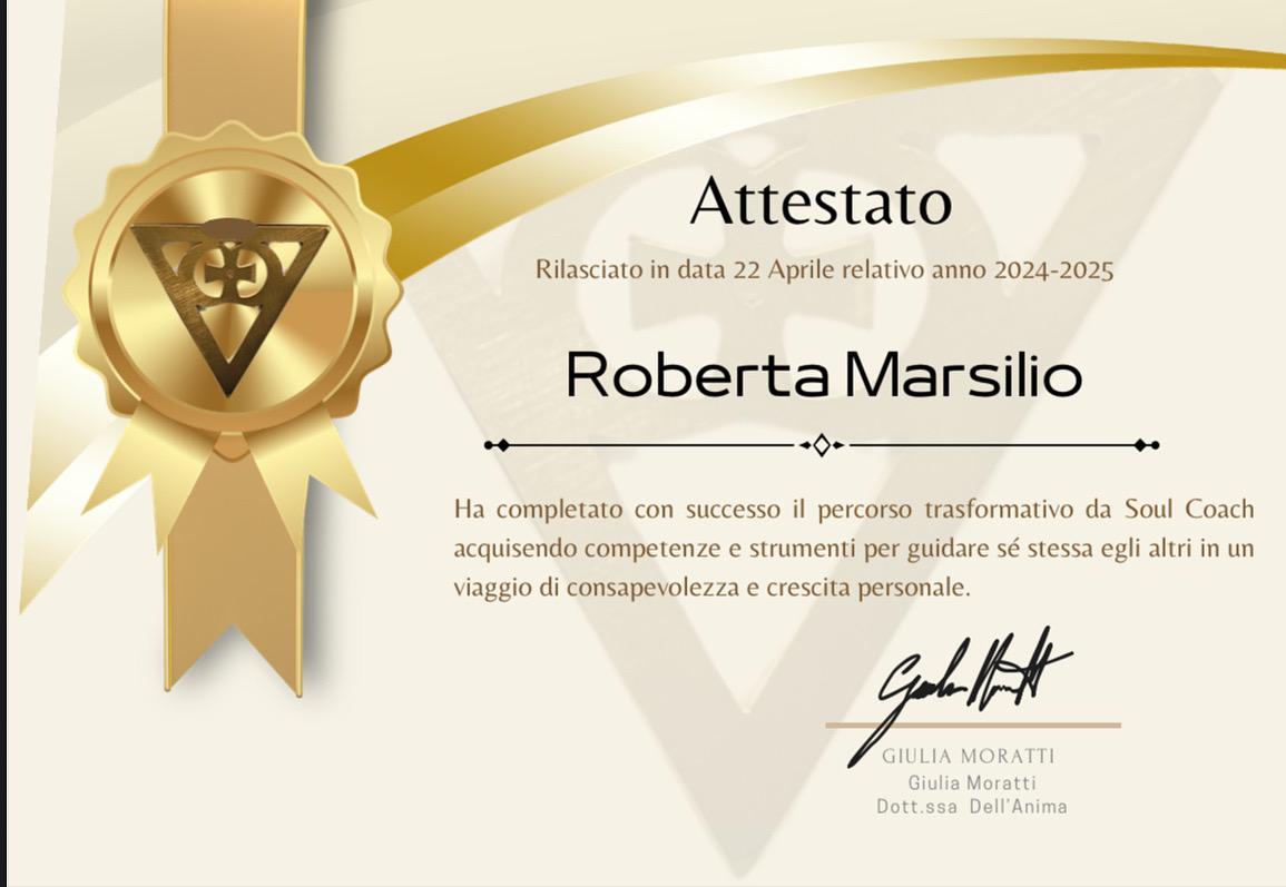 Attestato percorso Soul Coach
